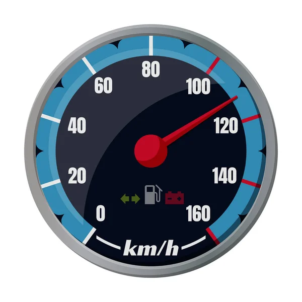 Speedometer vector icon.Cartoon vector icon isolated on white background speedometer . — Stock Vector