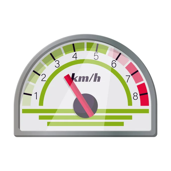 Speedometer vector icon.Cartoon vector icon isolated on white background speedometer . — Stock Vector