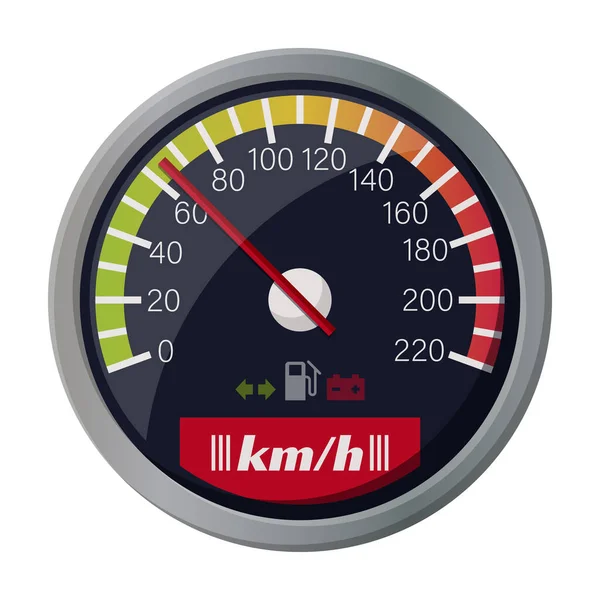 Snelheidsmeter vector icon.Cartoon vector pictogram geïsoleerd op witte achtergrond snelheidsmeter . — Stockvector