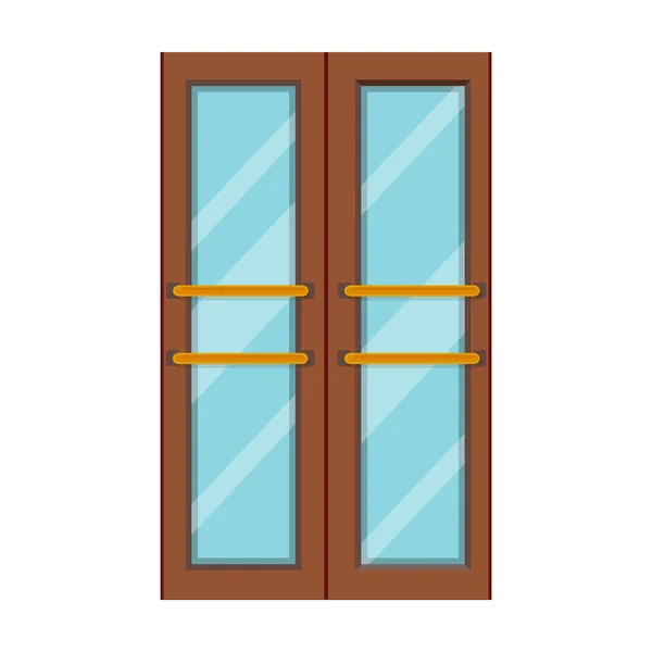 Türvektorsymbol. Cartoon-Vektor-Symbol isoliert auf weißem Hintergrund Tür . — Stockvektor