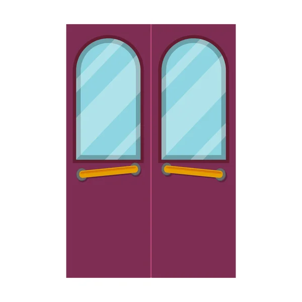 Icono de vector de puerta. Icono de vector de dibujos animados aislado en la puerta de fondo blanco  . — Archivo Imágenes Vectoriales