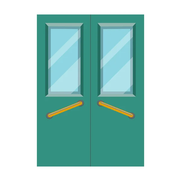 Türvektorsymbol. Cartoon-Vektor-Symbol isoliert auf weißem Hintergrund Tür . — Stockvektor