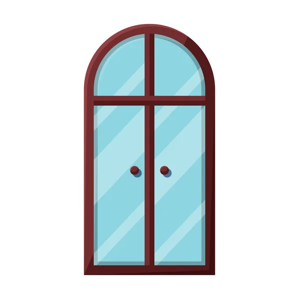 Ícone do vetor da porta icon.Cartoon vetor isolado na porta de fundo branco  . —  Vetores de Stock