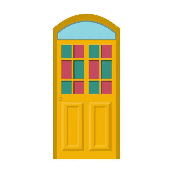 Icono de vector de puerta. Icono de vector de dibujos animados aislado en la puerta de fondo blanco  . — Vector de stock