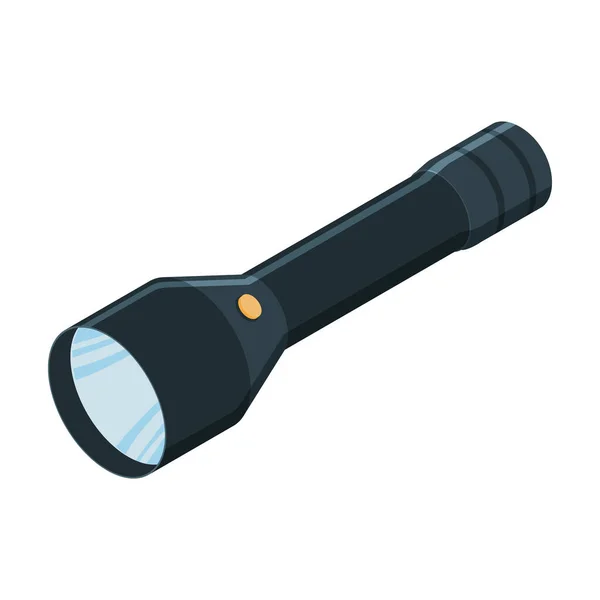 Lampe de poche isométrique vecteur icon.Cartoon vecteur icône isolée sur fond blanc lampe de poche . — Image vectorielle