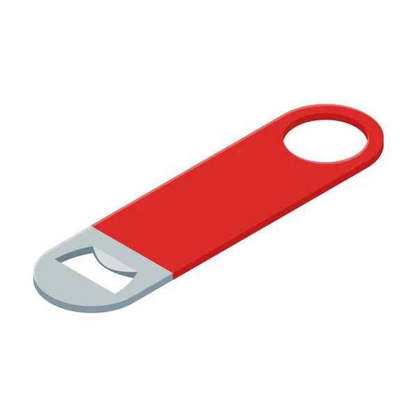 Flesopener isometrische vector icon.Cartoon vector pictogram geïsoleerd op witte achtergrond fles-opener. — Stockvector