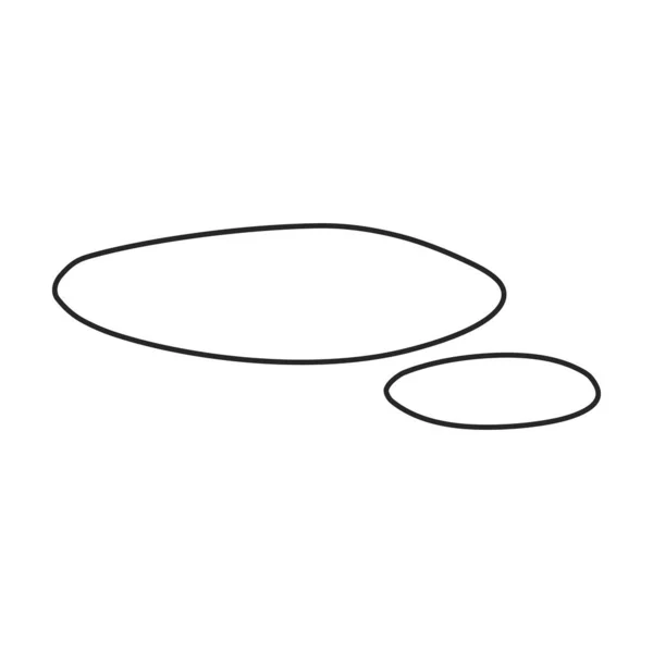 Image vectorielle de la flaque d'eau.Décrivez l'icône vectorielle isolée sur la flaque d'eau de fond blanche . — Image vectorielle
