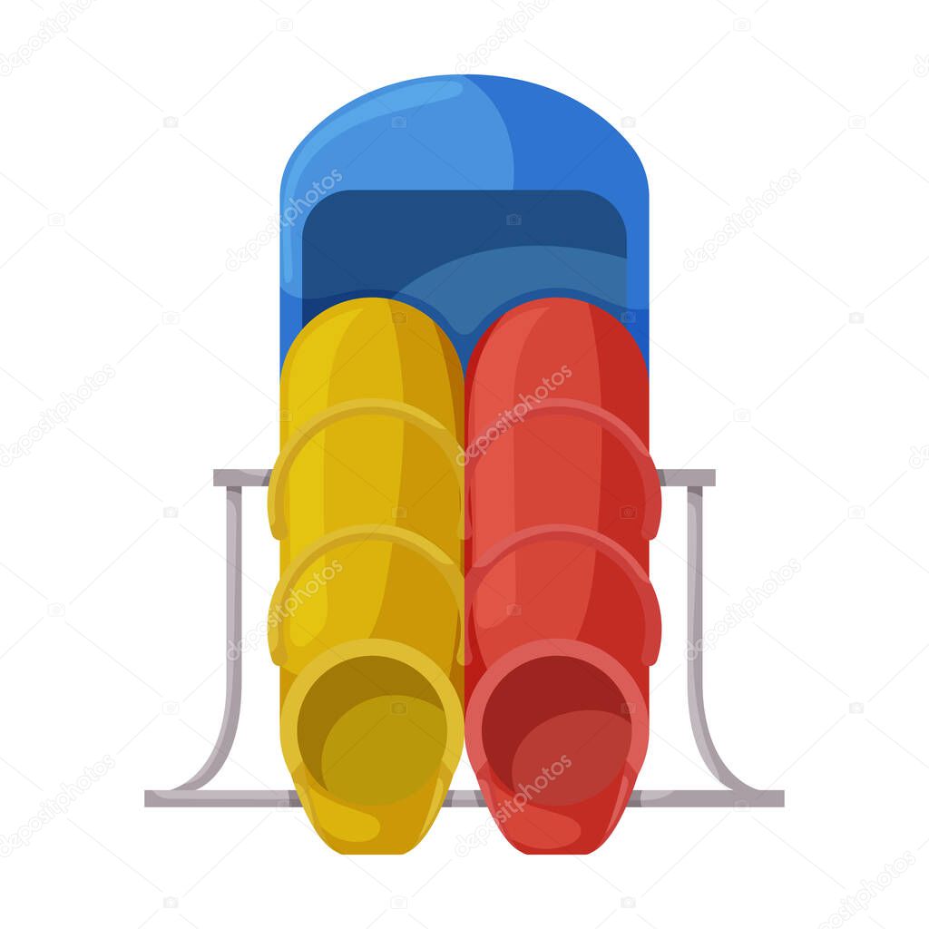 Water slide vector icon.Cartoon vector logo isolated on white background water slide .