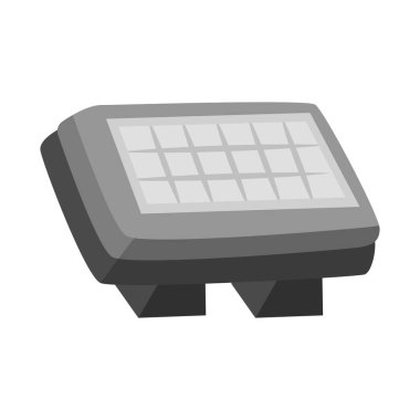 Spot ışığı ve video sembolünün vektör illüstrasyonu. Spot ışığı ve film stok vektör illüstrasyonunun web ögesi.