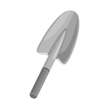 Vector illustration of shovel and tool icon. Graphic of shovel and work stock symbol for web.