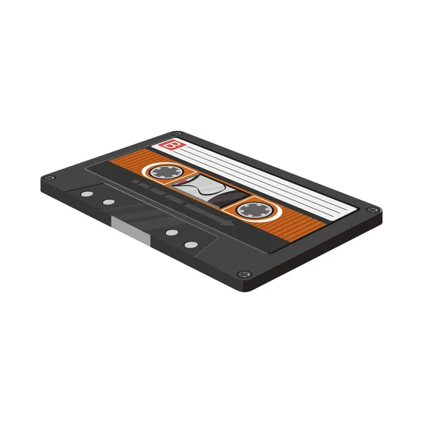 Vectorontwerp van cassette en audioteken. Web element van cassette en tape stock symbool voor web. — Stockvector