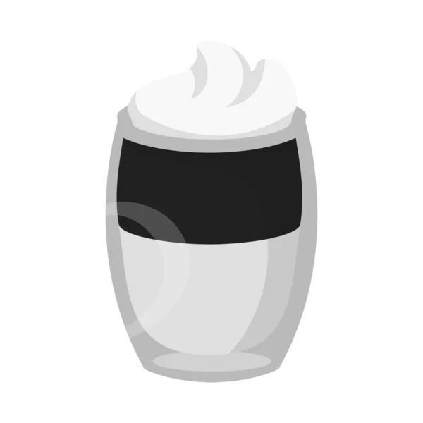 Isolated object of coffee and glass icon. Graphic of coffee and mood stock vector illustration. — 图库矢量图片