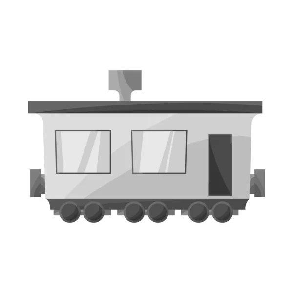 Изолированный объект иконы поезда и вагона. Графика поезда и векторная иллюстрация старого запаса . — стоковый вектор