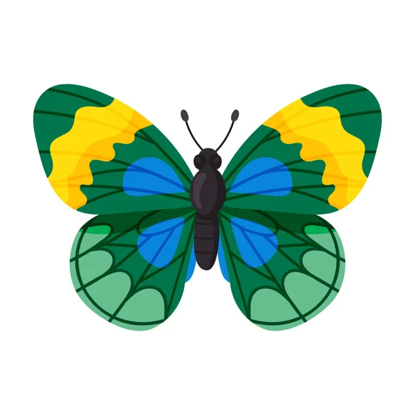 Icono de vector de mariposa. Icono de vector de dibujos animados aislado en fondo blanco mariposa  . — Archivo Imágenes Vectoriales
