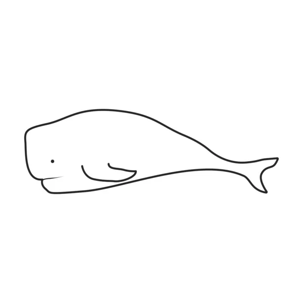Ícone do vetor do esperma da baleia icon.Outline vetor isolado no fundo branco esperma de baleia . — Vetor de Stock