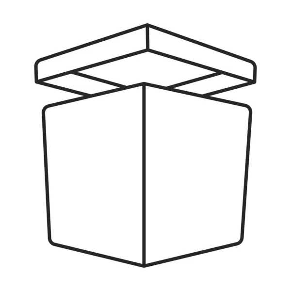 礼品盒向量图标.在白色背景礼品盒上隔离的概要向量图标. — 图库矢量图片