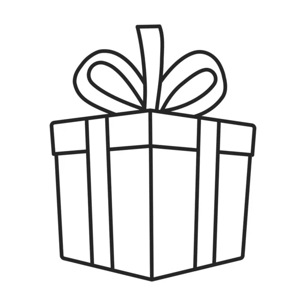 Подарункова коробка векторна піктограма. Подарункова коробка ізольована на білому фоні . — стоковий вектор