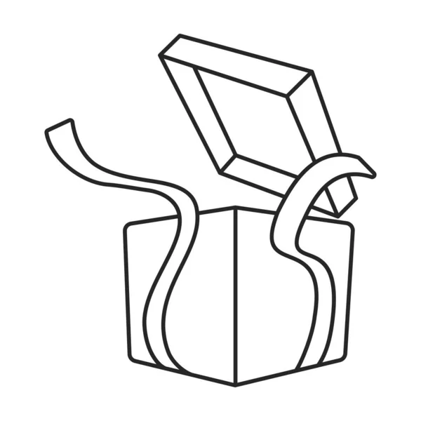 Cadeaudoosvector icon.Outline vector pictogram geïsoleerd op witte achtergrond geschenkdoos. — Stockvector