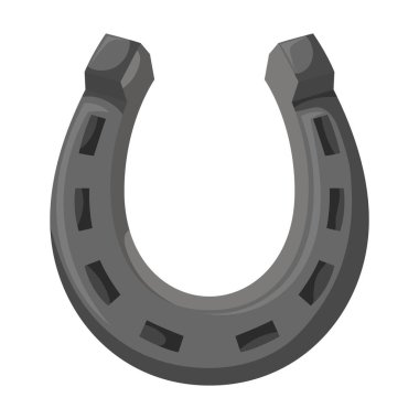 At nalı vektör simgesi. Çizgi film vektör simgesi beyaz arka plan at nalı üzerinde izole edildi.