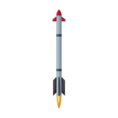 Ballistic missile vector icon.Cartoon vector icon isolated on white background ballistic missile. clipart