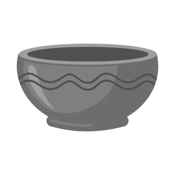 Vector illustration of bowl and ceramic icon. Graphic of bowl and container vector icon for stock. — Stock Vector