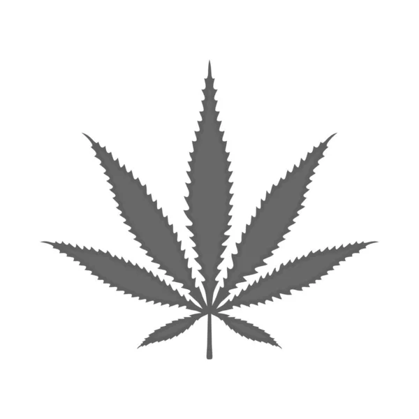 Objeto isolado de cânhamo e logotipo de cannabis. Elemento web de cânhamo e ícone de vetor de folha para estoque . — Vetor de Stock