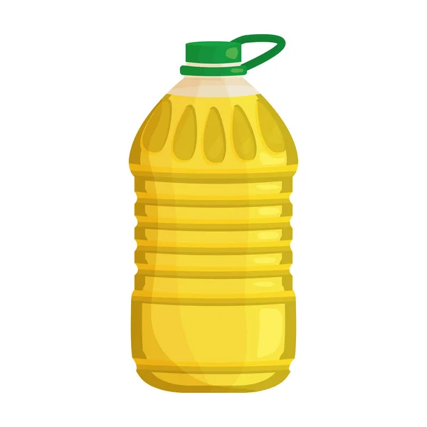 Icono de vector de aceite de botella. Icono de vector de dibujos animados aislado en aceite de botella de fondo blanco . — Vector de stock