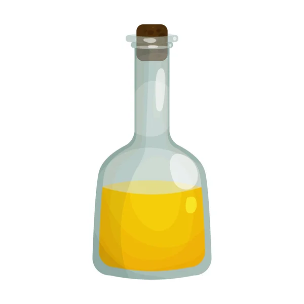 Иконка вектора масла бутылки. Иконка вектора карикатуры изолирована на белом фоне бутылки масла . — стоковый вектор