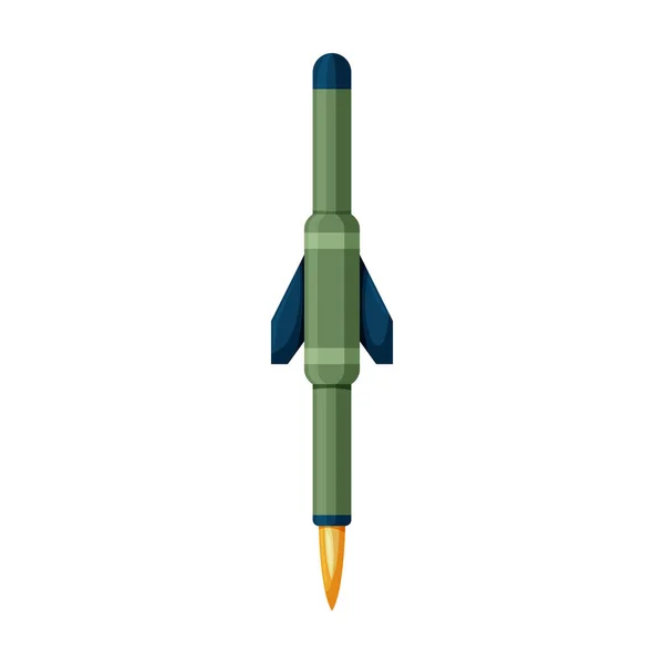 Εικονίδιο φορέα βαλλιστικών πυραύλων. Εικονίδιο φορέα κινουμένων σχεδίων απομονωμένο σε λευκό φόντο βαλλιστικών πυραύλων. — Διανυσματικό Αρχείο