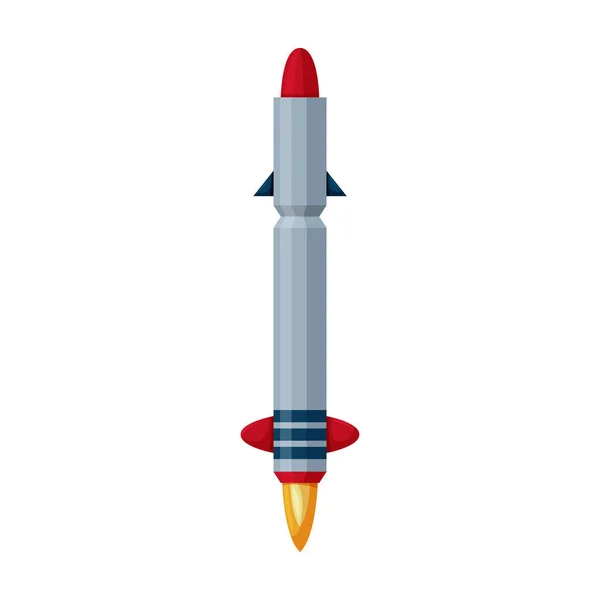 Ballistic missile vector icon.Cartoon vector icon isolated on white background ballistic missile. — Stock Vector