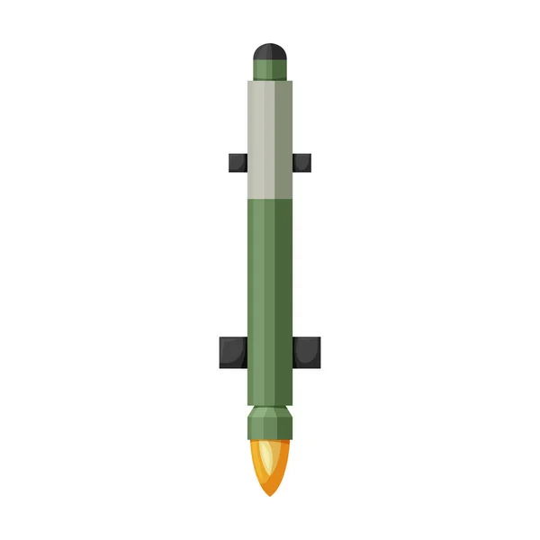 Icône vectorielle de missile balistique.Icône vectorielle de bande dessinée isolée sur fond blanc missile balistique . — Image vectorielle