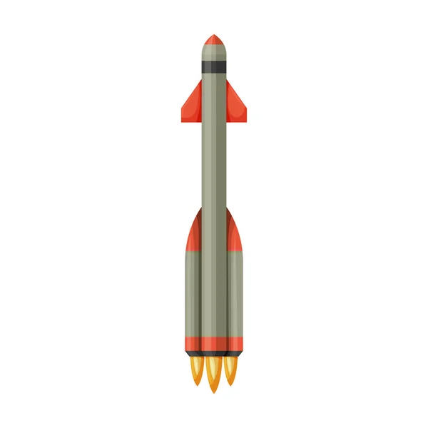 Ballistische raket vector icon.Cartoon vector pictogram geïsoleerd op witte achtergrond ballistische raket. — Stockvector