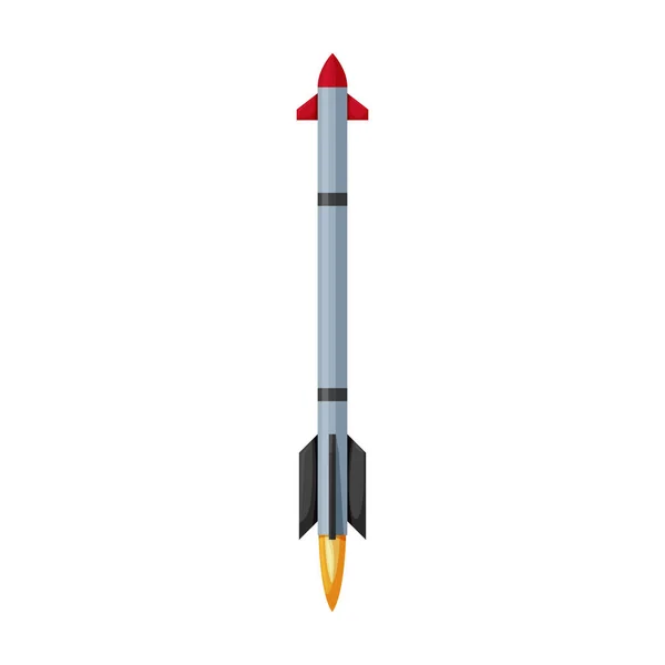Векторний значок балістичної ракети. Векторний значок карикатури ізольовано на білому тлі балістичної ракети . — стоковий вектор