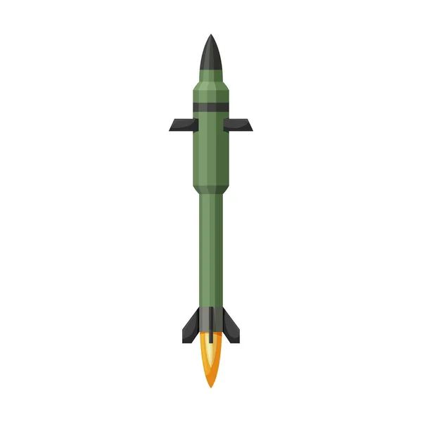 Ballistische Rakete Vektor icon.Cartoon Vektor Symbol isoliert auf weißem Hintergrund ballistische Rakete. — Stockvektor