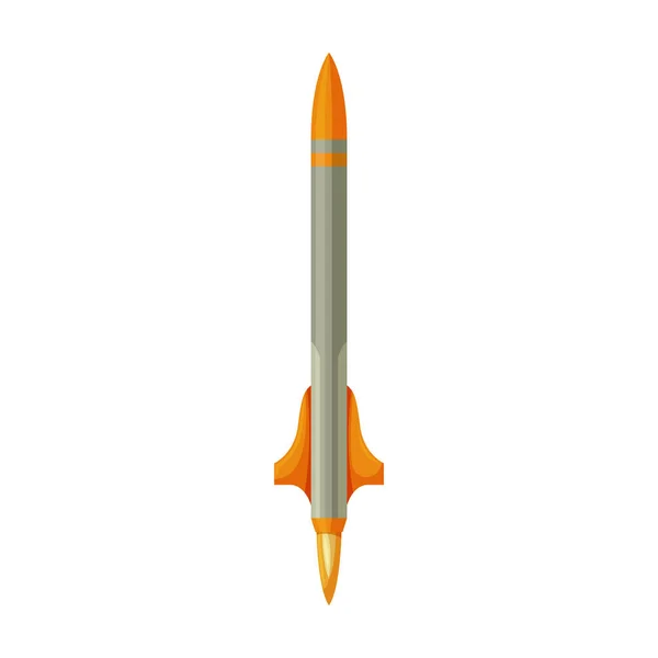 Icona del vettore del fumetto isolato su sfondo bianco missile balistico . — Vettoriale Stock