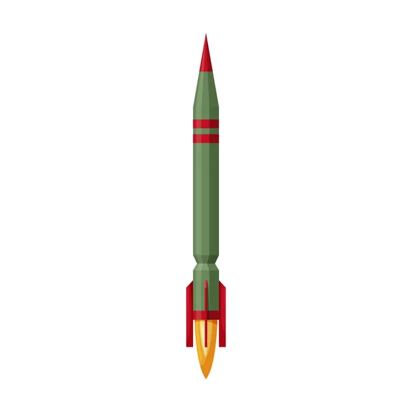 Ballistische Rakete Vektor icon.Cartoon Vektor Symbol isoliert auf weißem Hintergrund ballistische Rakete. — Stockvektor