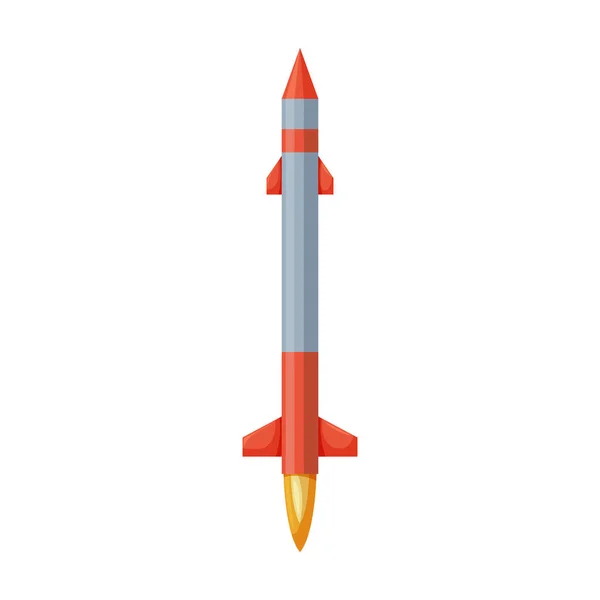 Icône vectorielle de missile balistique.Icône vectorielle de bande dessinée isolée sur fond blanc missile balistique . — Image vectorielle