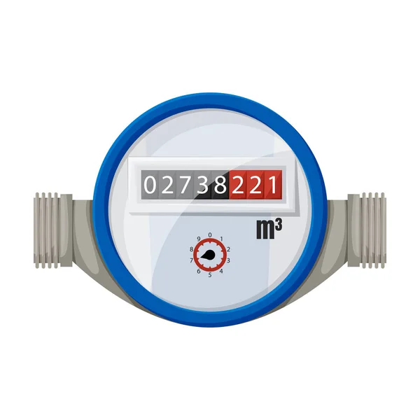 Water meter vector icon.Cartoon vector icon isolated on white background water meter . — Stock Vector