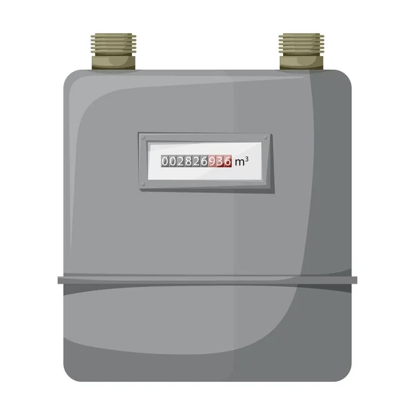 Gas meter vector icon.Cartoon vector icon isolated on white background gas meter . — Stock Vector