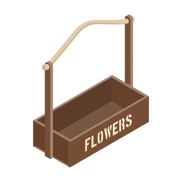 Ikona vektoru pole s květinami. Izometrický vektor ikona izolované na bílém pozadí květiny box . — Stockový vektor