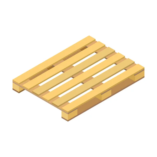 Pallet houten vectoricoon. Isometrische vectoricoon geïsoleerd op witte achtergrond pallet houten. — Stockvector