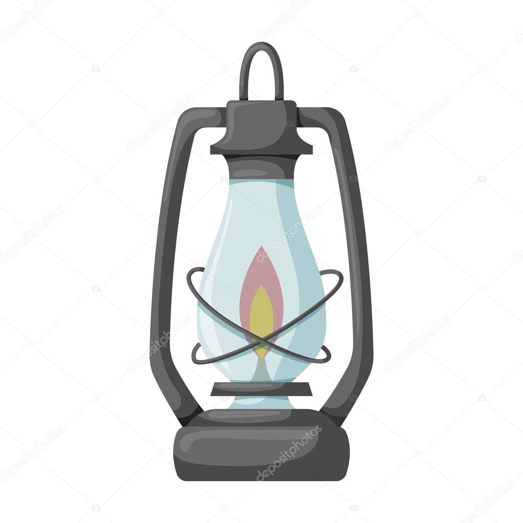 Oil lamp vector icon.Cartoon vector icon isolated on white background oil lamp.