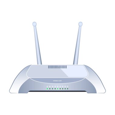 Yönlendirici vektör simgesi. Beyaz arkaplan yönlendiricisi üzerinde izole edilmiş gerçekçi vektör simgesi .