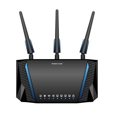 Yönlendirici vektör simgesi. Beyaz arkaplan yönlendiricisi üzerinde izole edilmiş gerçekçi vektör simgesi .