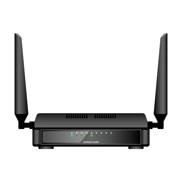 Icona vettoriale del router Icona vettoriale realistica isolata su router di sfondo bianco  . — Vettoriale Stock