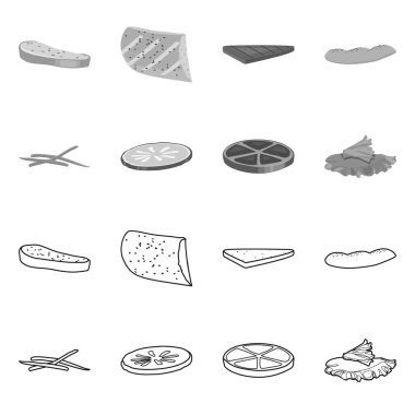 Kahvaltı için vektör tasarımı ve leziz bir işaret. Kahvaltı koleksiyonu ve stok için lezzetli vektör simgesi.