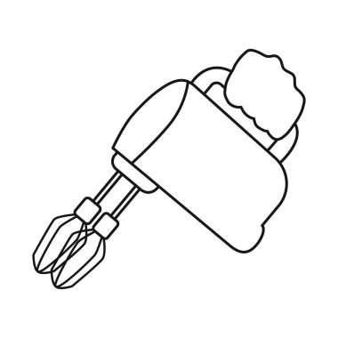 Karıştırıcı ve çırpıcı logosunun vektör tasarımı. Stok için karıştırıcı ve mutfak vektör simgesi kümesi.