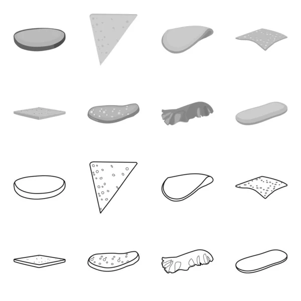 Enskilt föremål för frukost och läcker symbol. Set med frukost och välsmakande vektor ikon för lager. — Stock vektor