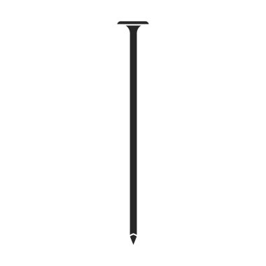 Metal vida vektör simgesi. Siyah vektör simgesi beyaz arkaplan metal vidasında izole edildi.