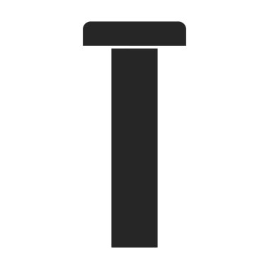 Metal vida vektör simgesi. Siyah vektör simgesi beyaz arkaplan metal vidasında izole edildi.